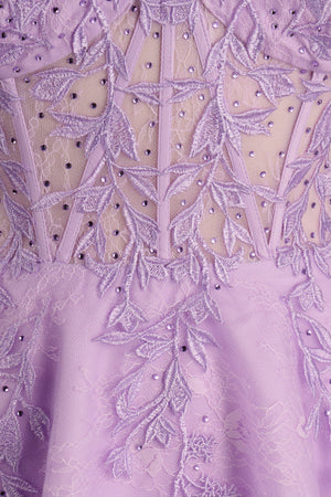 Lavender A Line Sweetheart Mint Appliques Short Homecoming Dresses - KISSPROM
