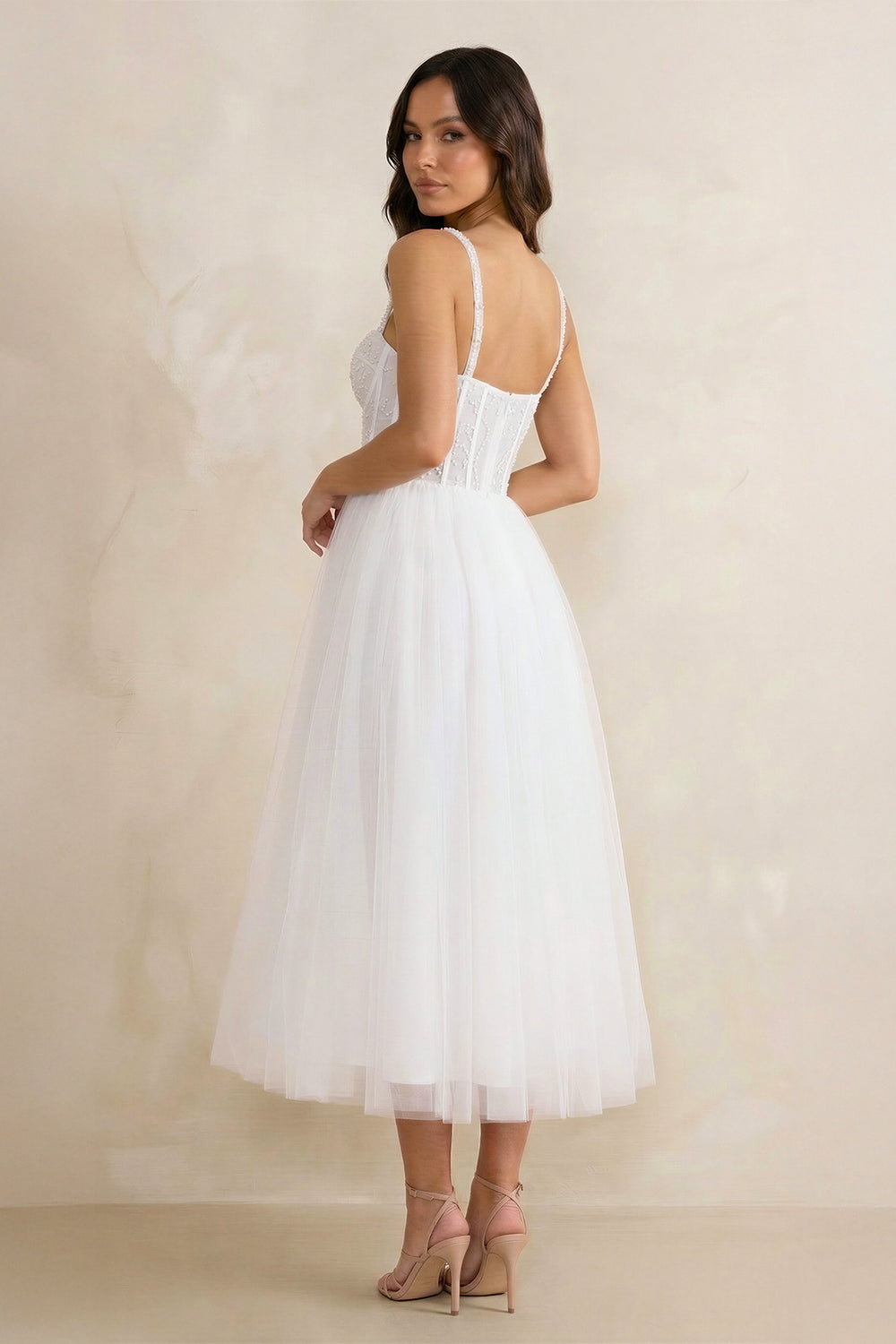 A-Line Sweetheart symmetrical Satin Wedding Dresses With Cascading Ruffles
