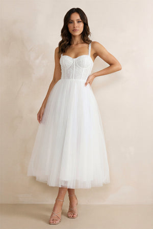 A-Line Sweetheart symmetrical Satin Wedding Dresses With Cascading Ruffles