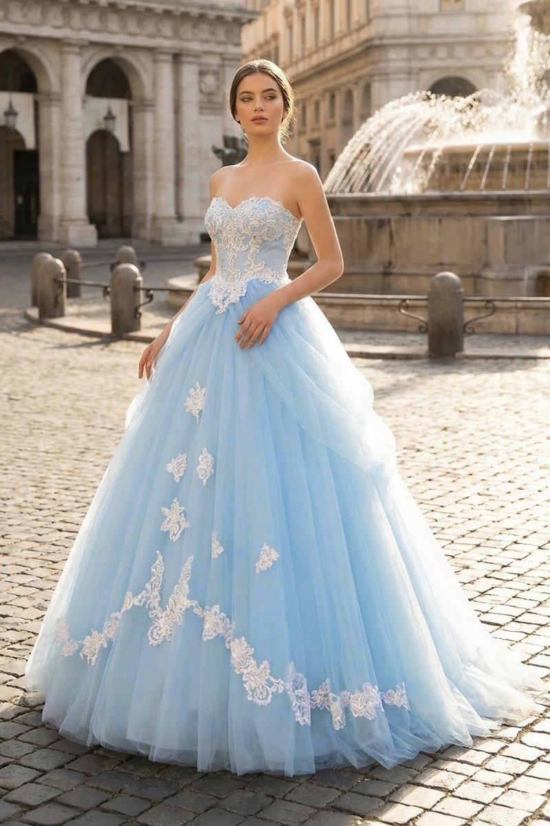 blue embroidered prom dress KissProm A-Line Lace Sweetheart Neck Long Dress, Sky Blue / Custom Size up Back Embellishment nov2025exclusions Khloe Kardashian Wears Same Neck:16