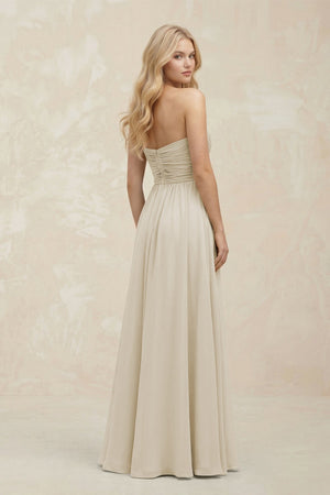 A - Line Sweetheart Pleated Chiffon Bridesmaid Dress in Dove Gray - KissProm Bridesmaid Dresses