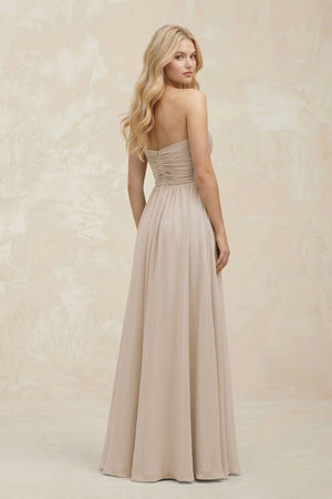 A - Line Sweetheart Pleated Chiffon Bridesmaid Dress in Frost - KissProm Bridesmaid Dresses