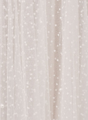 A-Line Sweetheart Sleeveless Tulle Tea-Length Wedding Dresses With Pleated