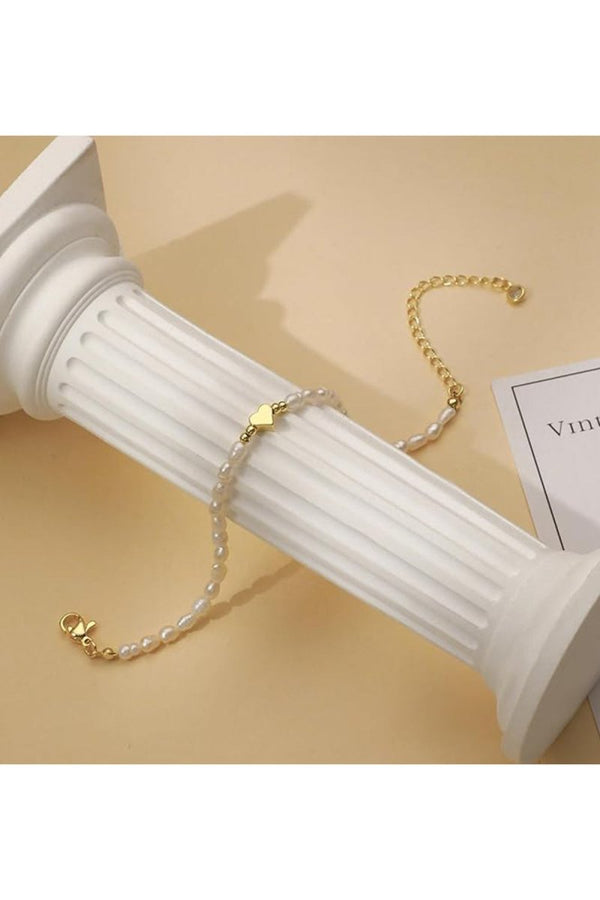 Adjustable Gold Faux Pearl Bracelets - KissProm