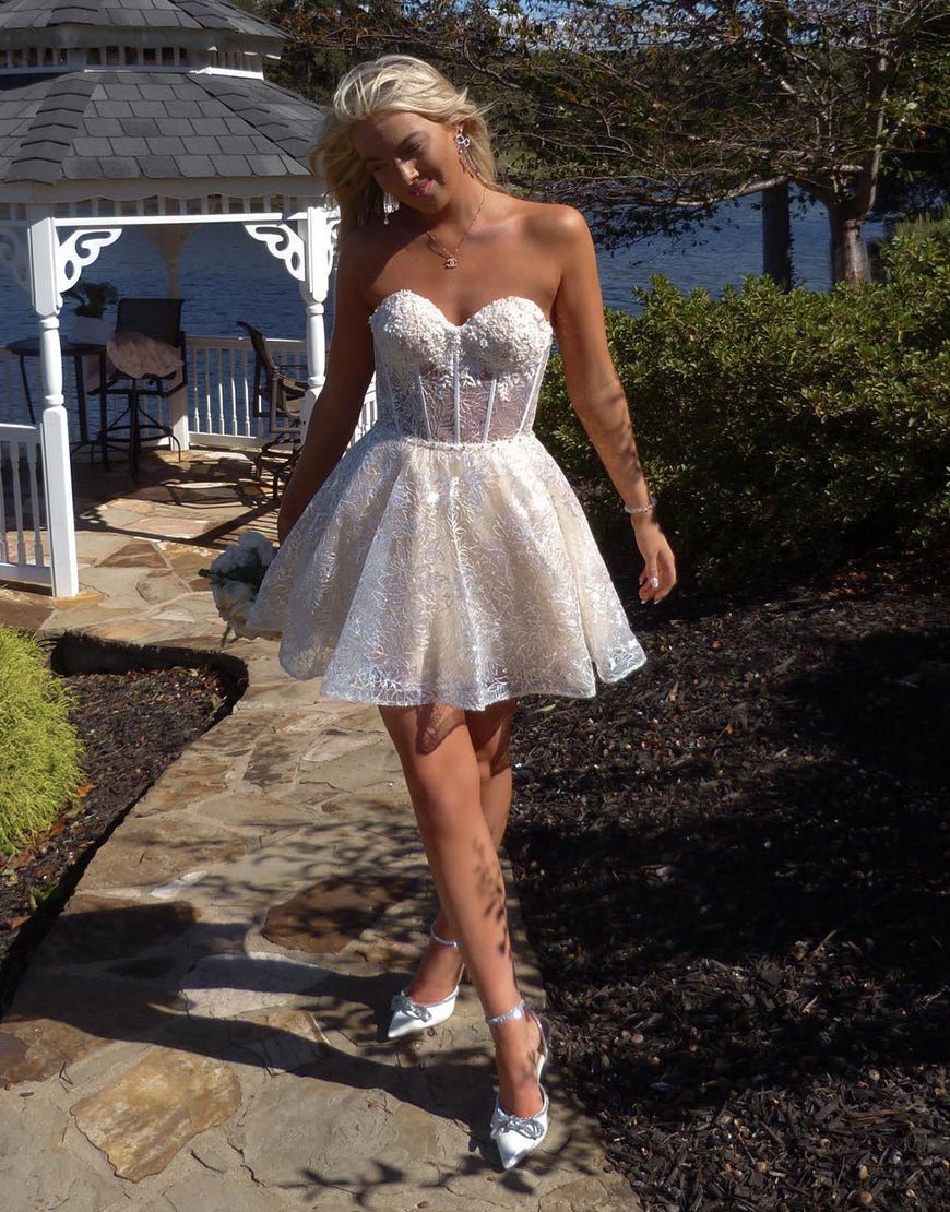homecoming dresses gonzales la V-Neck Halter Short Ruffled Homecoming Dress with Bow Light Blue / 10