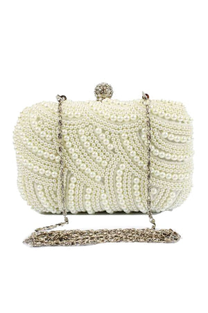 Amazing Pearl With Crystal/Rhinestone Chain Clutches - KissProm