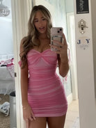 Anette | Pink - Off The Shoulder Tulle Short Homecoming Dresses