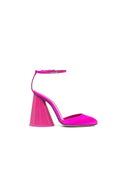 Green Ankle Strap Block Heel Sandals - KissProm