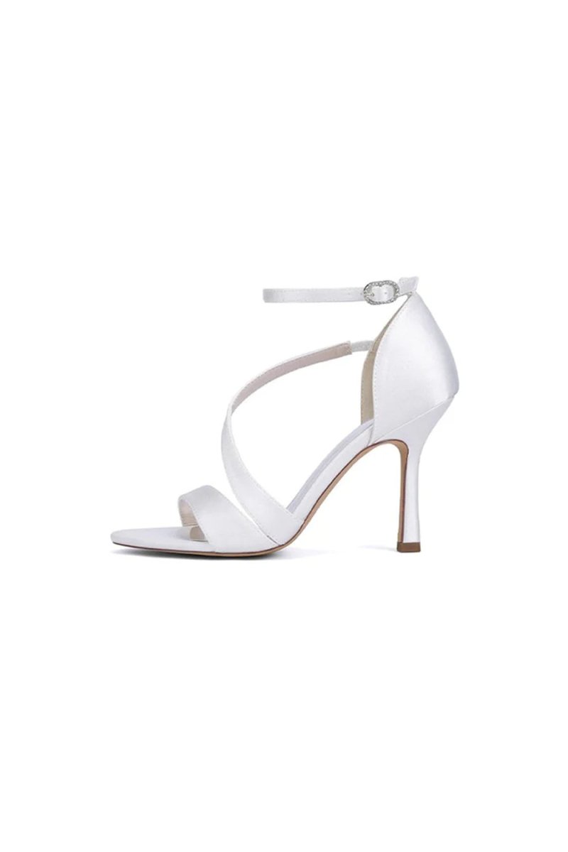 Ankle - Strap Satin Stiletto Sandals - KissProm