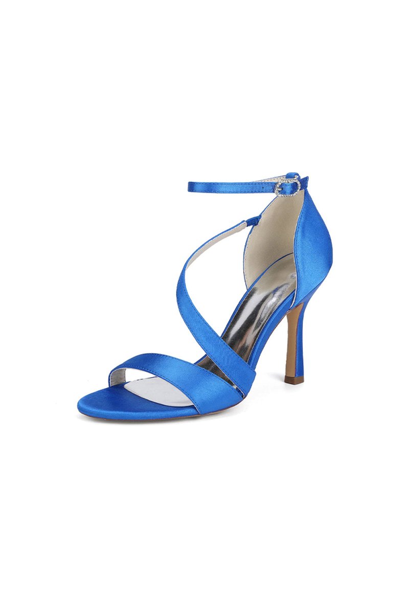 Ankle - Strap Satin Stiletto Sandals - KissProm