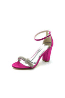 Ankle Strap Sandals with Rhinestone - KissProm