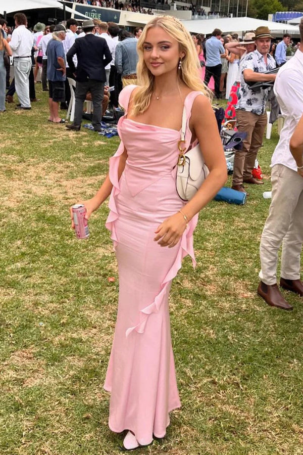 pink cowl dress Brietta Cowl Maxi Dress Pink
