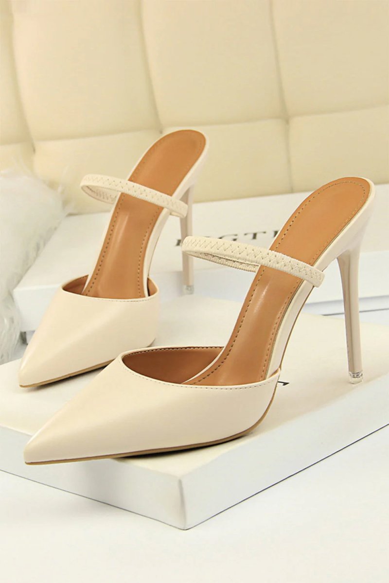 Apricot Stiletto Pointy Heels - KissProm