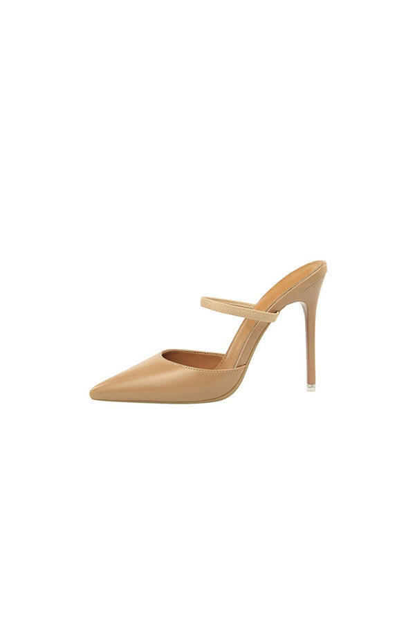 Apricot Stiletto Pointy Heels - KissProm