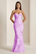 Yellow Spaghetti Straps Sheath Long Prom Dresses With Floral Embroidery – Prom Dress by KissProm | Available at KissProm