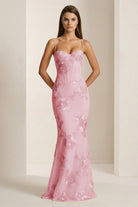 Aravyn | Yellow - Spaghetti Straps Sheath Long Prom Dresses With Floral Embroidery - KissProm