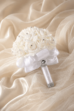 Artificial Foam Roses Wedding Flower Bouquets - KissProm Accessories