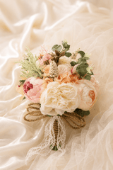 Artificial Silk Rose Peony Wedding Bridal Bouquets - KissProm Accessories