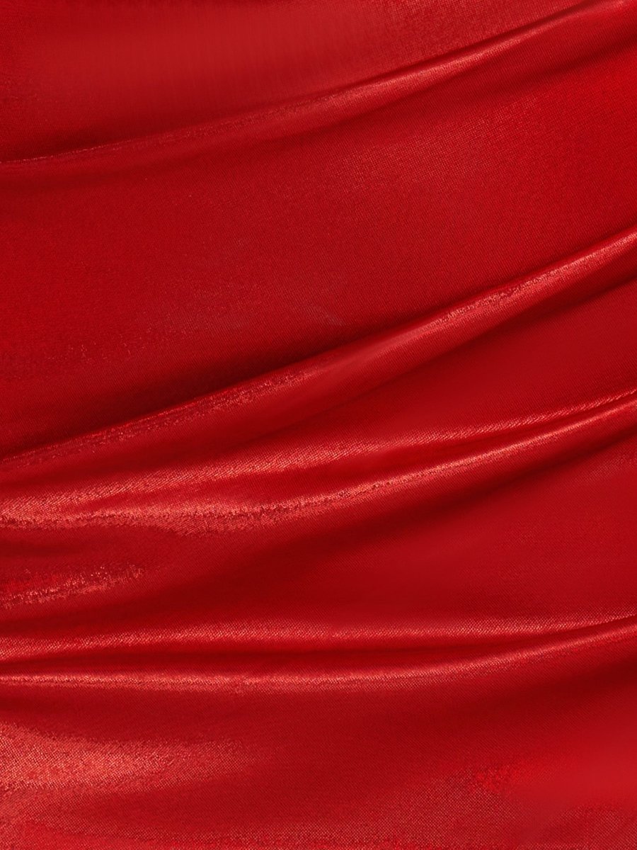 Auri | Red - Bodycon Sweetheart Corset Metallic Homecoming Dress with Lace Appliques