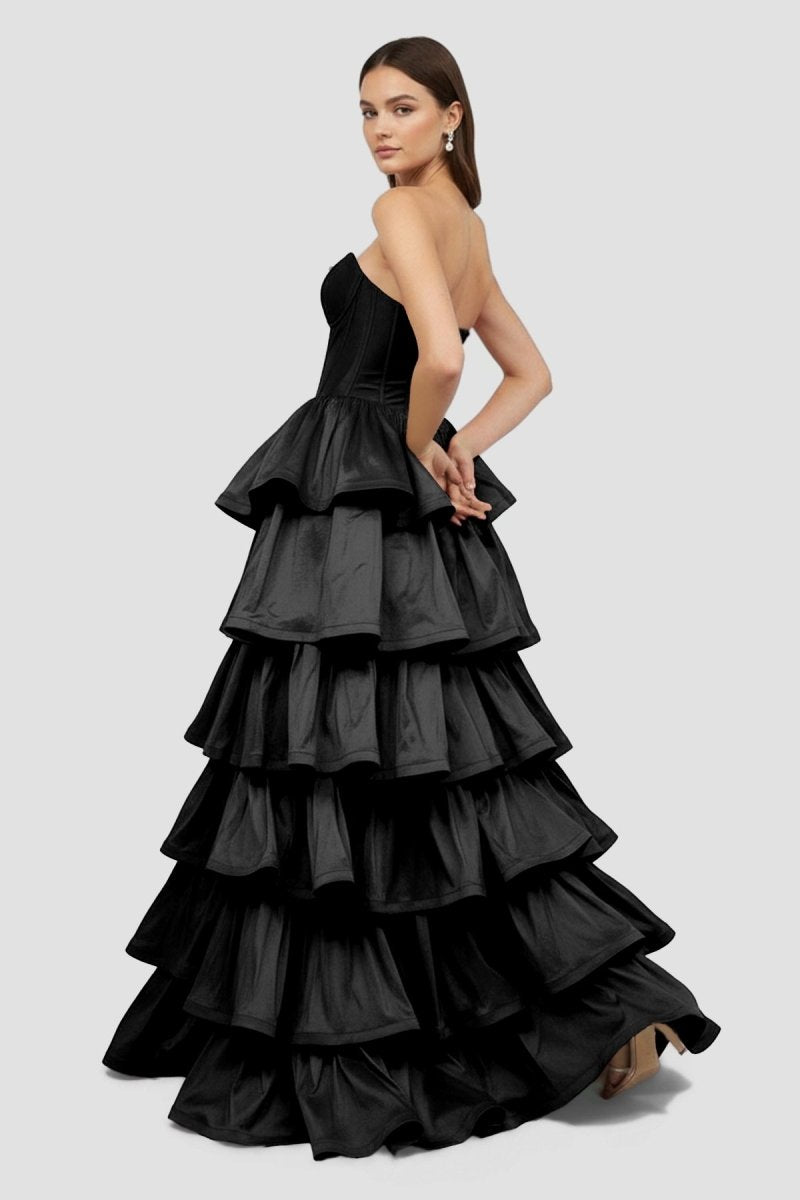 Ausha | Sweetheart Fuchsia Ruffles A - line Prom Dresses - KissProm