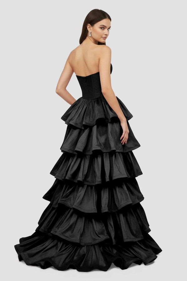 Ausha | Sweetheart Fuchsia Ruffles A - line Prom Dresses - KissProm