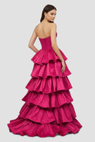 Ausha | Sweetheart Fuchsia Ruffles A - line Prom Dresses - KissProm