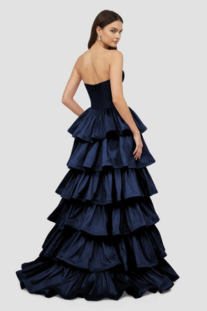 Ausha | Sweetheart Fuchsia Ruffles A - line Prom Dresses - KissProm