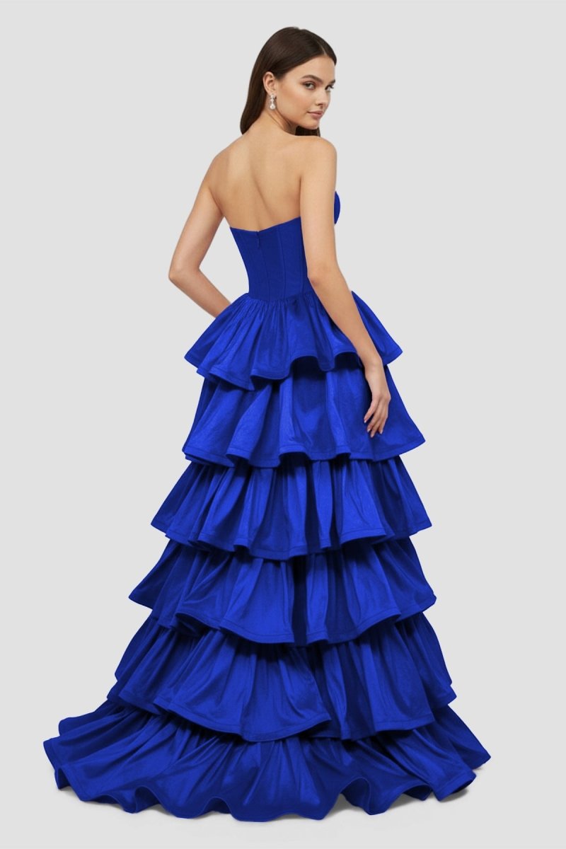 Ausha | Sweetheart Fuchsia Ruffles A - line Prom Dresses - KissProm