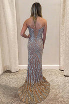 Avenelle | Red - Strapless Mermaid Sequined Long Formal Prom Dresses With Slit - KissProm