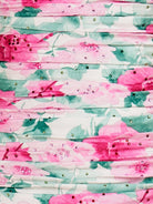 Azucena |  White - Sheath Floral Strapless Beaded Short Homecoming Dresses