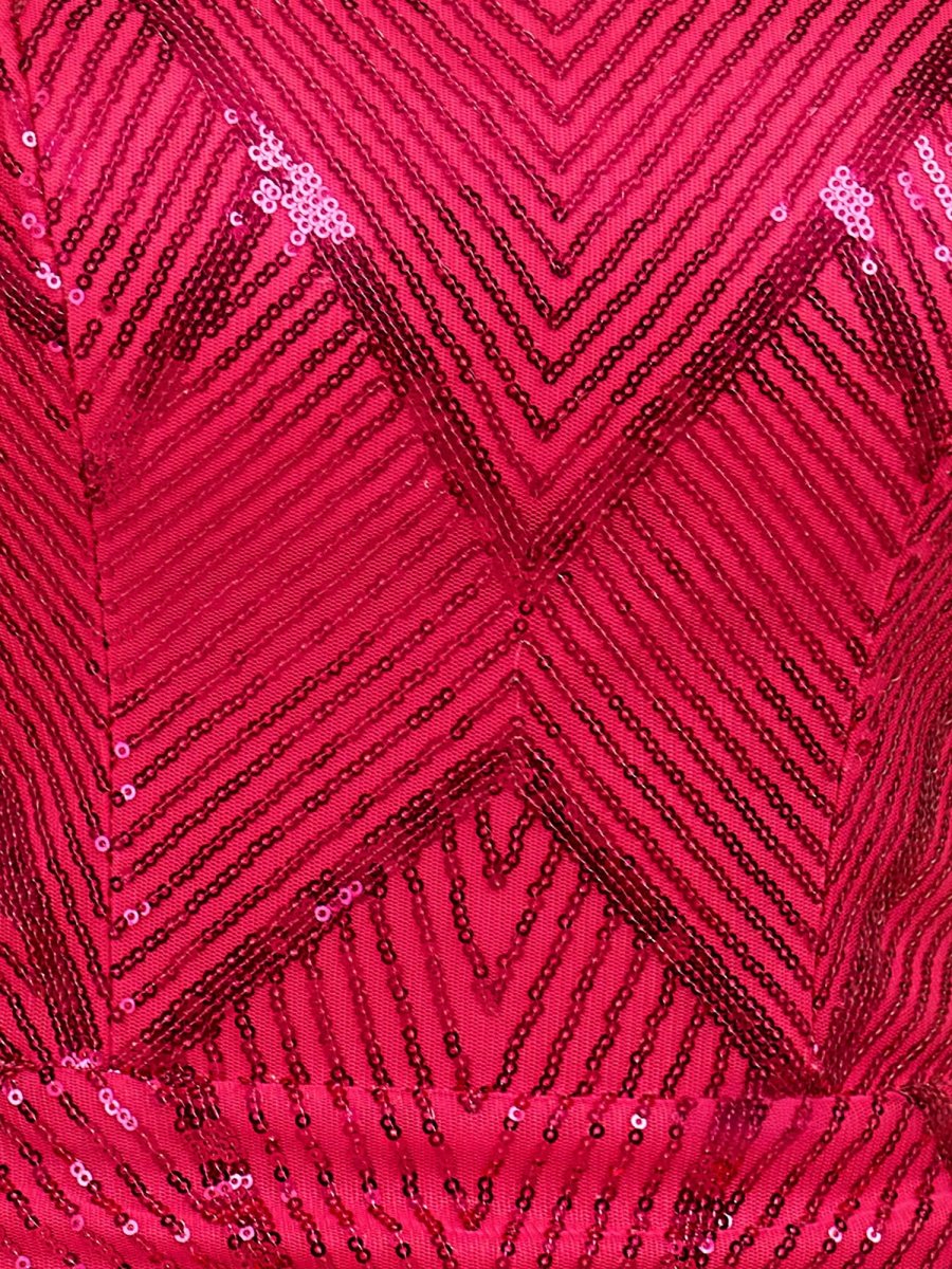 Azuraia | Fuchsia - Strapless Bodycon Sequins Homecoming Dresses With Slit