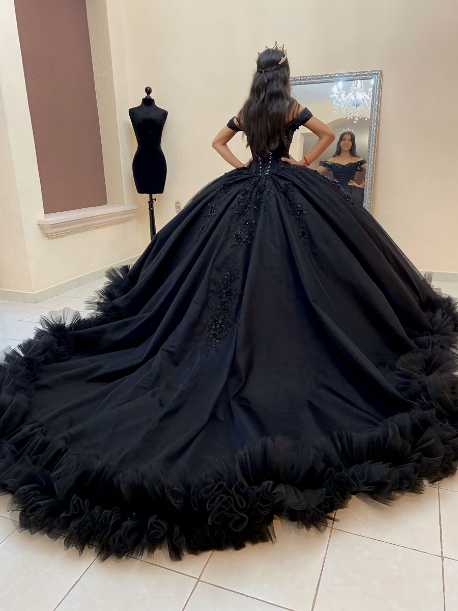 Ball Gown Organza Off the Shoulder Quinceanera Prom Dress
