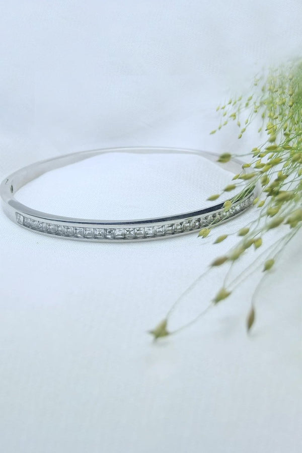 Bangle Stainless Steel Silver Bracelets - KissProm