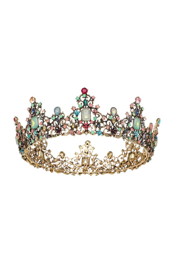 Baroque Colorful Crystal Crown - KissProm