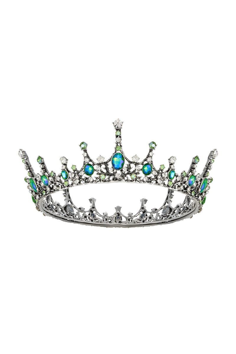 Baroque Wedding Green Aurora Borealis Tiaras - KissProm