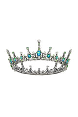 Baroque Wedding Green Aurora Borealis Tiaras - KissProm