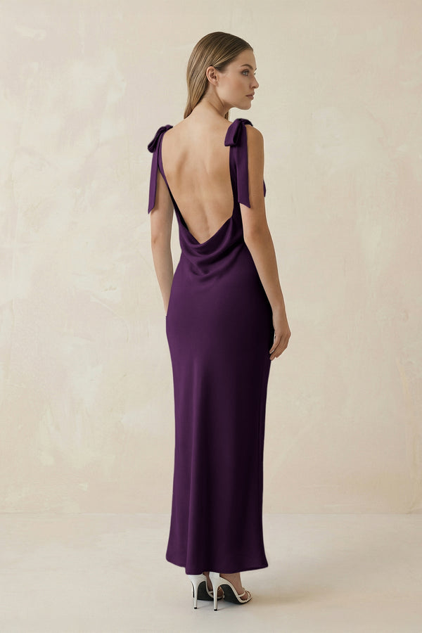 black purple bridesmaid dresses KissProm