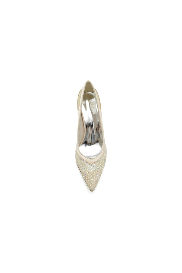 Beaded Wedding Shoes with Rhinestone - KissProm
