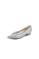Beading Pointed Toe Kitten Heels - KissProm