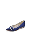Beading Pointed Toe Kitten Heels - KissProm