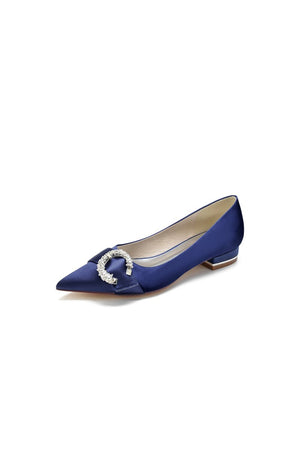 Beading Pointed Toe Kitten Heels - KissProm