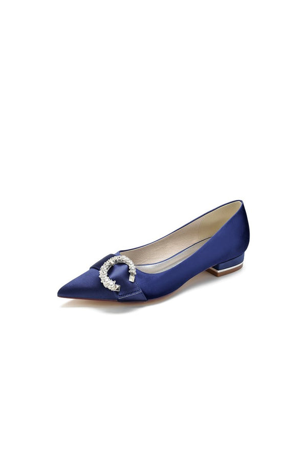 Beading Pointed Toe Kitten Heels - KissProm