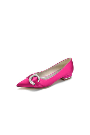Beading Pointed Toe Kitten Heels - KissProm