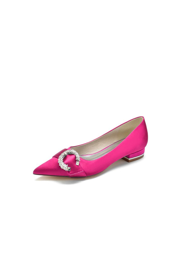 Beading Pointed Toe Kitten Heels - KissProm