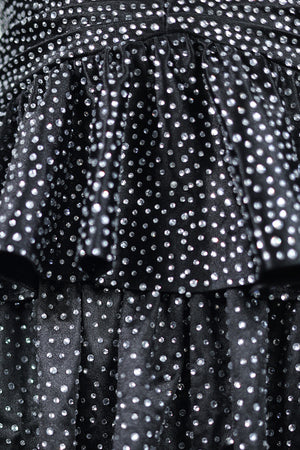 Black A Line Sweetheart Satin Cut Out Ruffled Homecoming Dresses with Beads (4) | KISSPROM