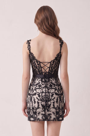 Black Bodycon Off the Shoulder Beaded Appliques Homecoming Dresses with Bow (2) | KISSPROM