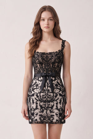 Black Bodycon Off the Shoulder Beaded Appliques Homecoming Dresses with Bow | KISSPROM
