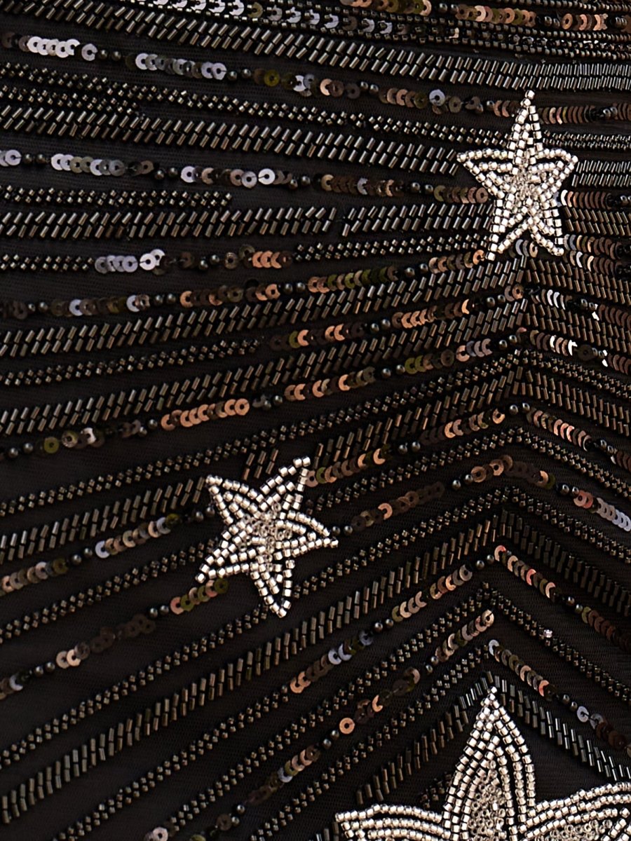 Lima | Black One Shoulder Sequin Star Above Keen Homecoming Dress