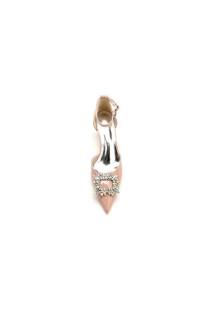 Black Elegant Crystal - Embellished High Heels - KissProm