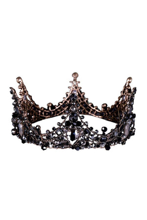 Black Gothic Crystal Crown - KissProm